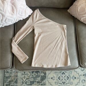 One Shoulder Long Sleeve Top